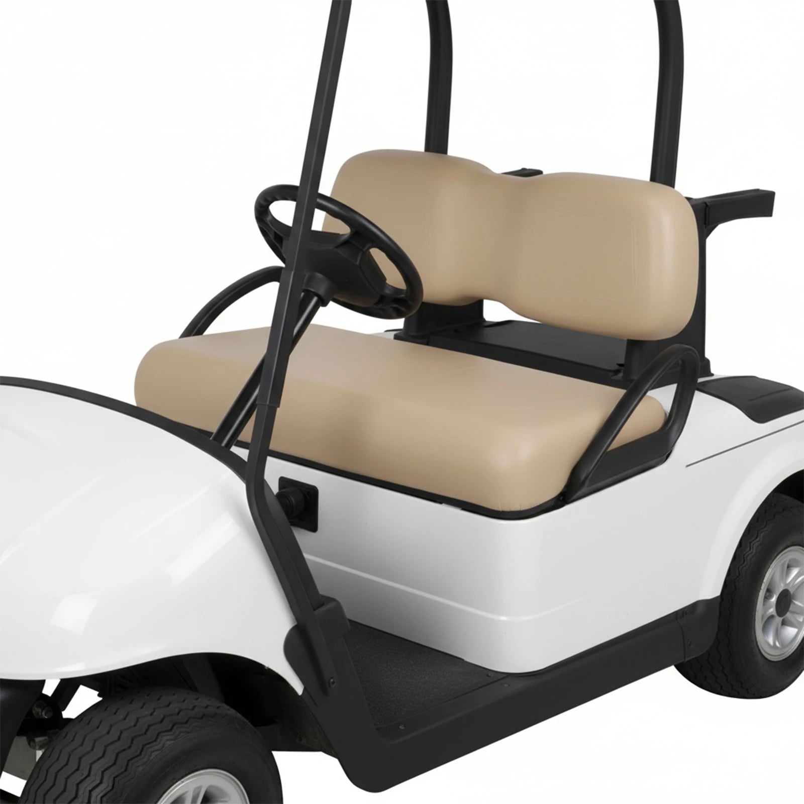 Club Car DS Front Seat Cushion Set – PU Leather Bottom & Backrest Replacement (2000.5 & Up)