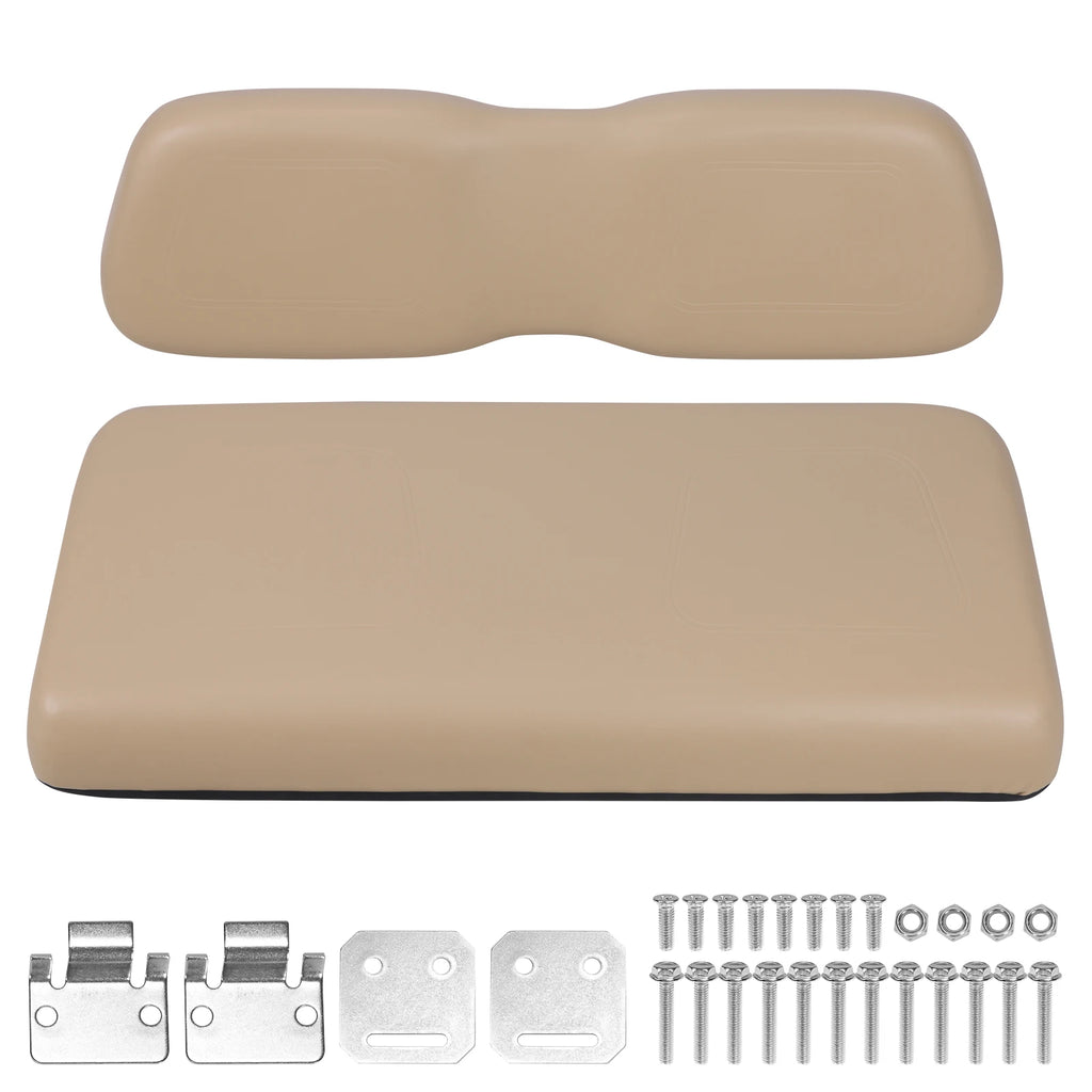 Club Car DS Front Seat Cushion Set – PU Leather Bottom & Backrest Replacement (2000.5 & Up)