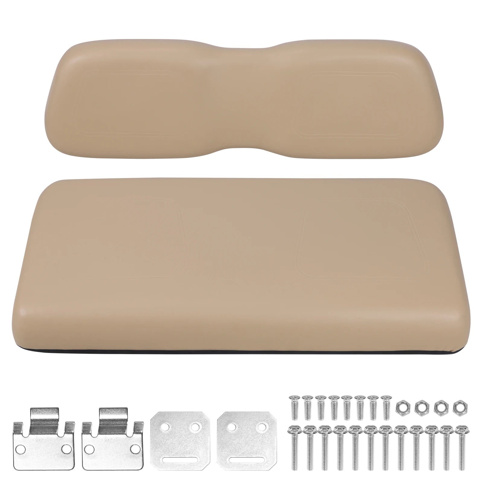 Club Car DS Front Seat Cushion Set – PU Leather Bottom & Backrest Replacement (2000.5 & Up)