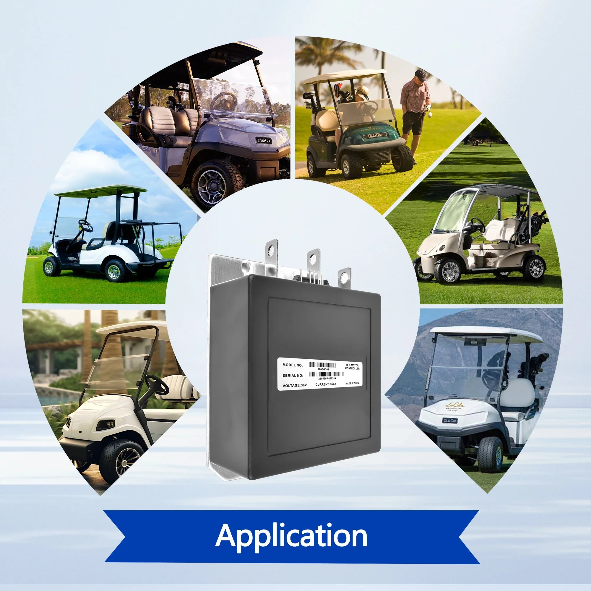 36V 350A ITS Golf Cart Motor Controller for EZGO TXT, Club Car & Yamaha – Replaces 1206-4301