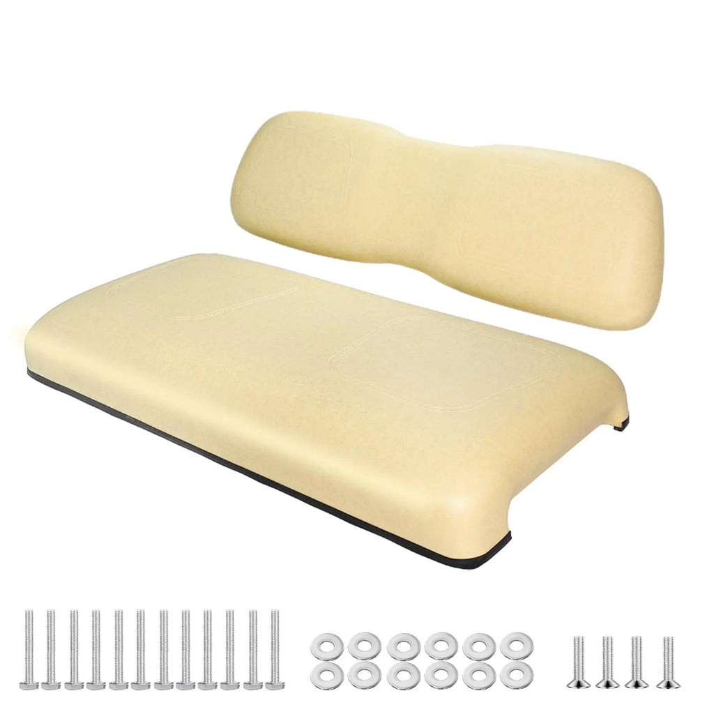 Club Car DS Front Seat Cushion Set – PU Leather Bottom & Backrest Replacement (2000.5 & Up)