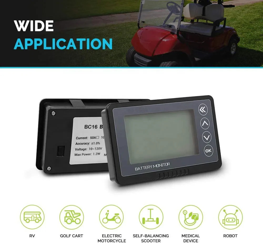 500A Smart Shunt Battery Monitor with LCD Display