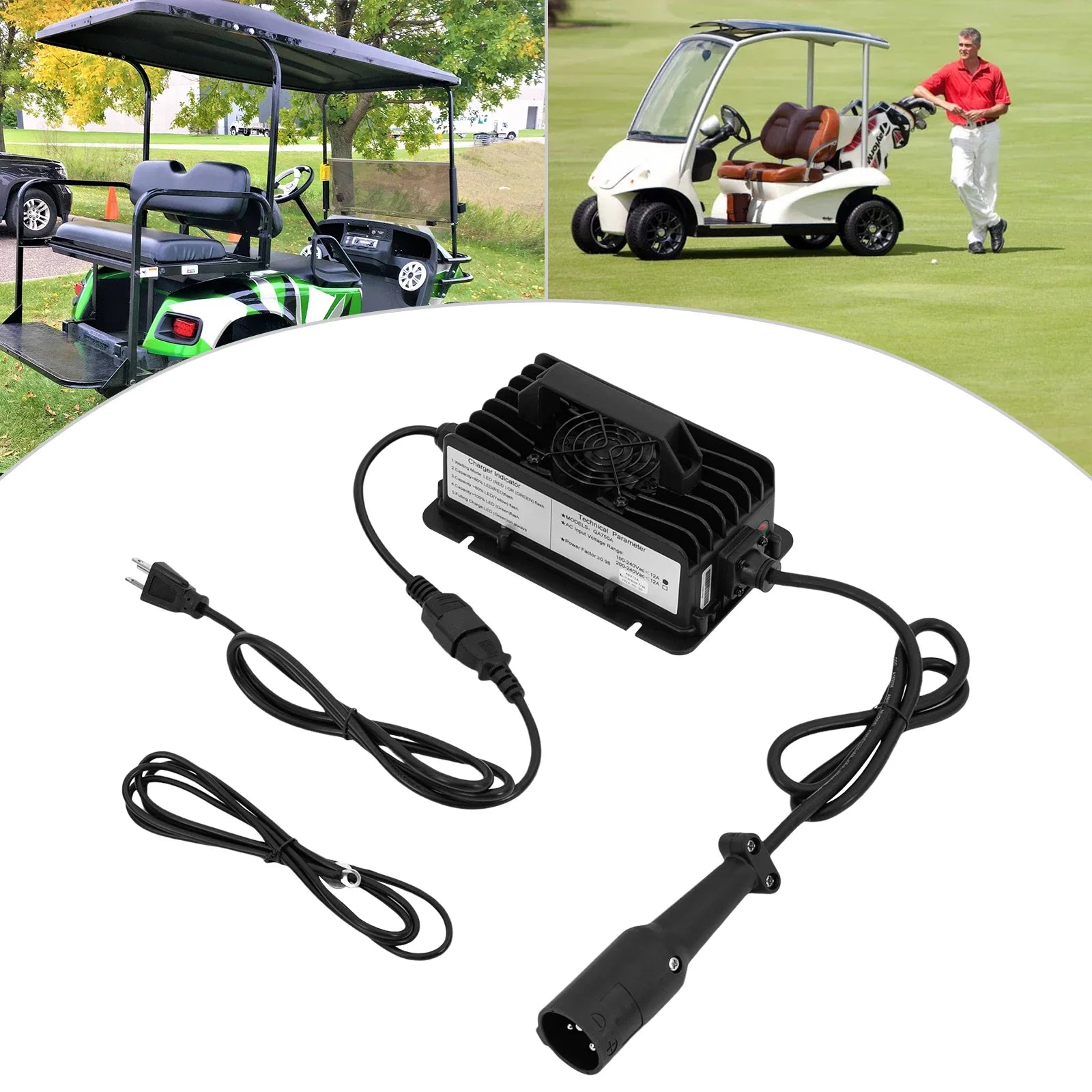 48Volt 15Amp Golf Cart Battery Charger, Car Golf Cart Smart Charger, Golf Cart Battery Charger, Model QA750A