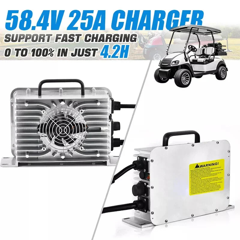 New 48V 105Ah Golf Cart LiFePO4 Lithium Battery with 25A Charger for EZGO Club Car Yamaha