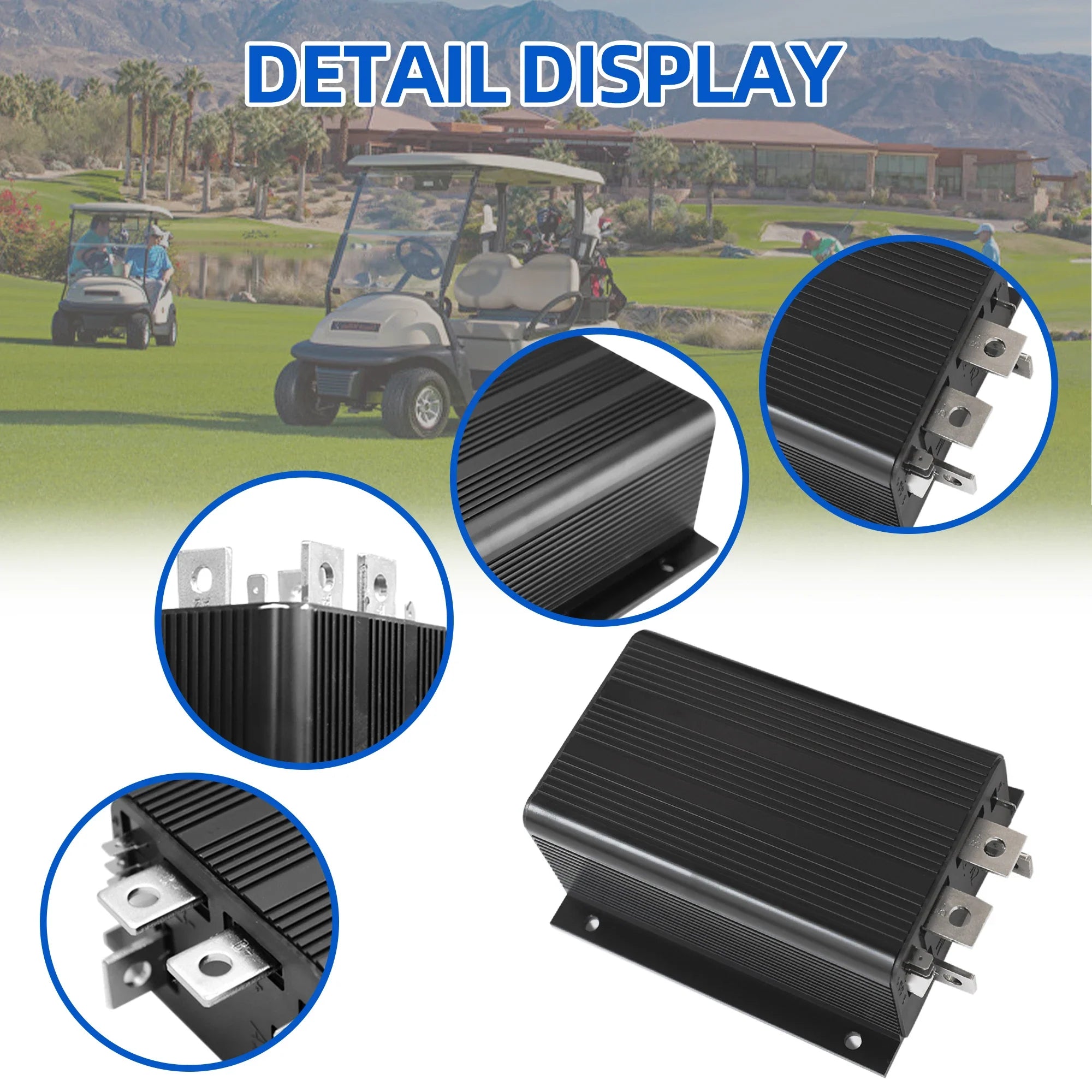 36V 500A Golf Cart Motor Controller for Club Car DS (1980–1995) – Curtis 1205M-5603