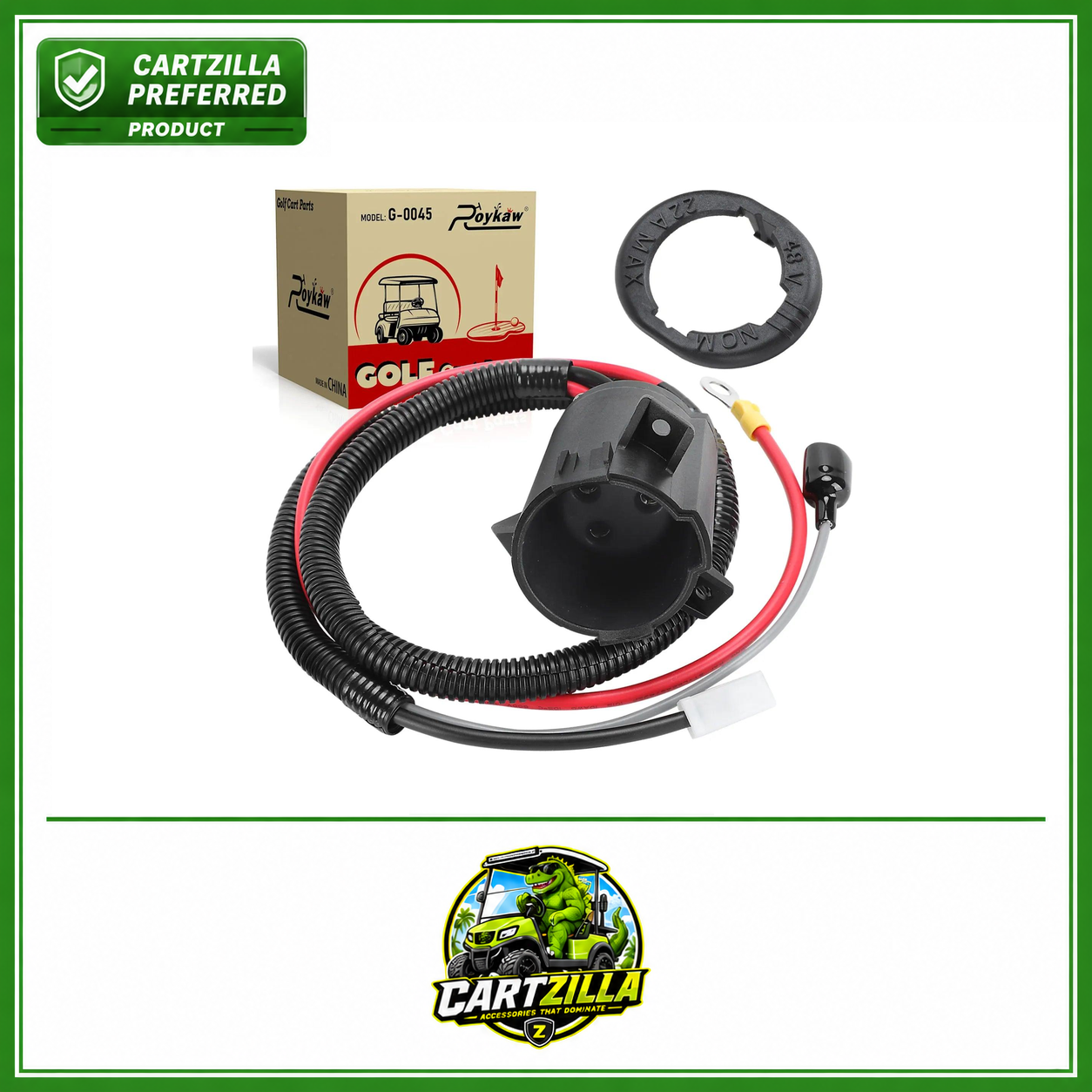 Golf Cart 48 Volt Charger DC Receptacle Kit | Club Car Precedent 2004-up