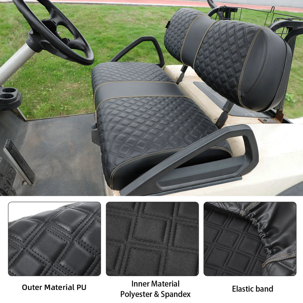 Golf Cart Seat Covers Kit Fit | Club Car DS OEM Ordinary Seat Cushion, Vinyl Material/Soft, Comfortable & Easy to Clean