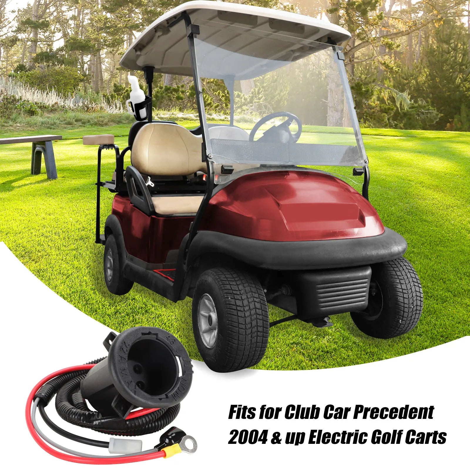 Golf Cart 48 Volt Charger DC Receptacle Kit | Club Car Precedent 2004-up