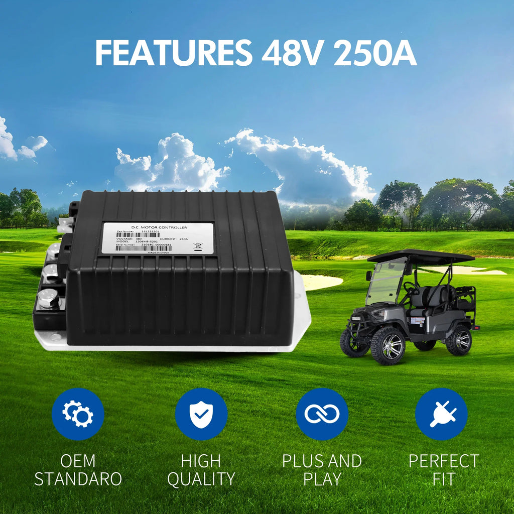 48V 250A Golf Cart Motor Controller for EZGO TXT & Express (2010+) – Curtis 1206HB-5201 / 612632