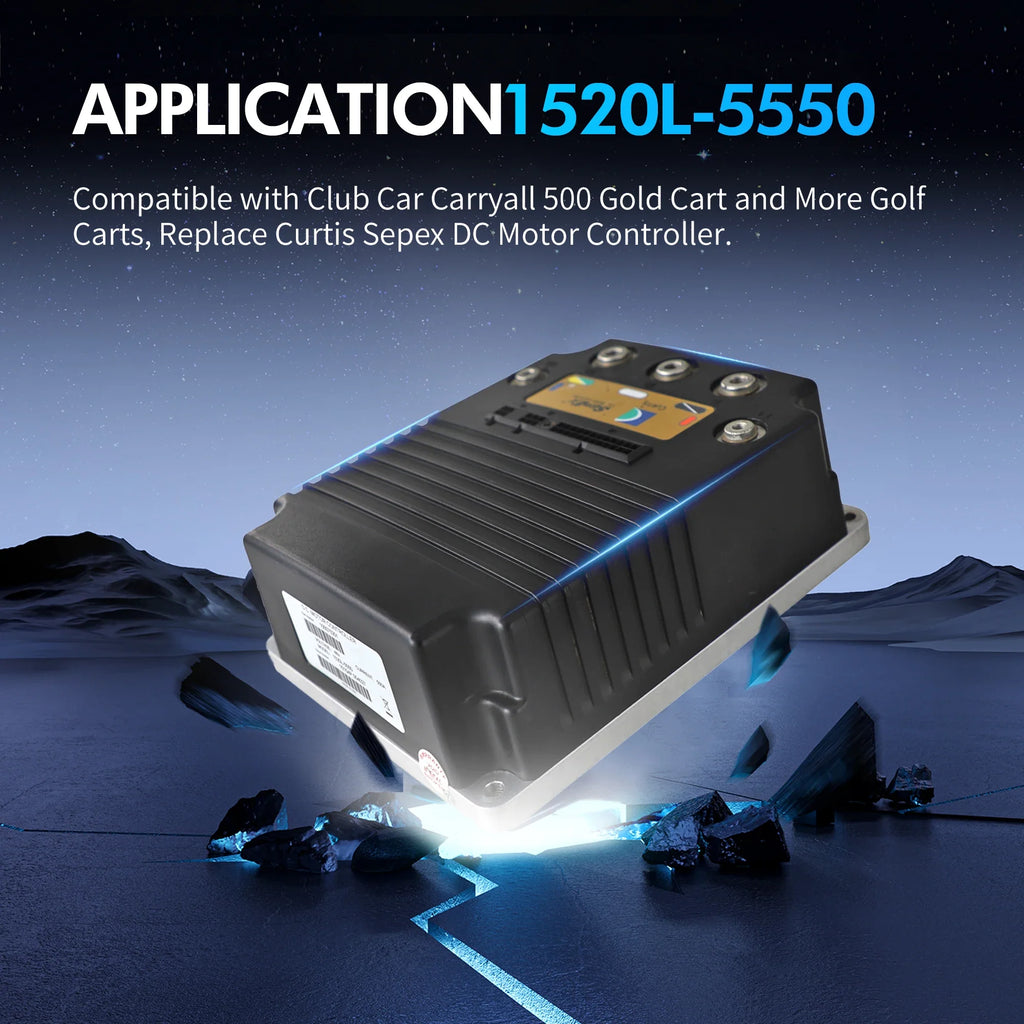48V 500A Golf Cart Motor Controller for Club Car Carryall 500–900 & Transporter (2014+) – Curtis 1520L-5550