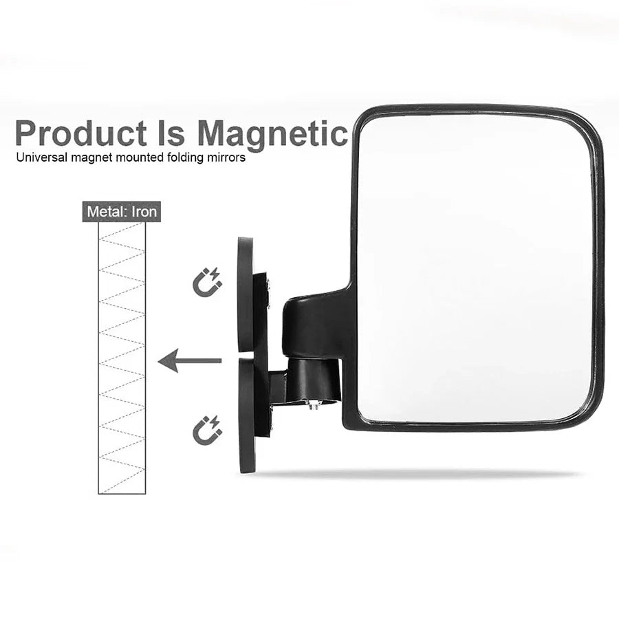 High Quality Adjustable Golf Cart Tractor Forklift Bulldozer Universal Magnetic Mounting Base Rear View Mirror