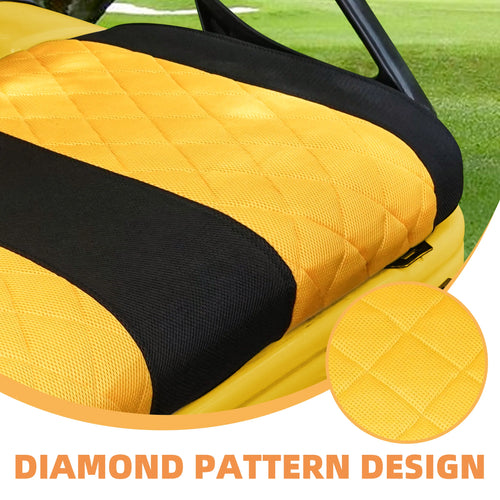 EZGO TXT & RXV Golf Cart Seat Covers – Diamond Design Breathable Mesh, Easy Install