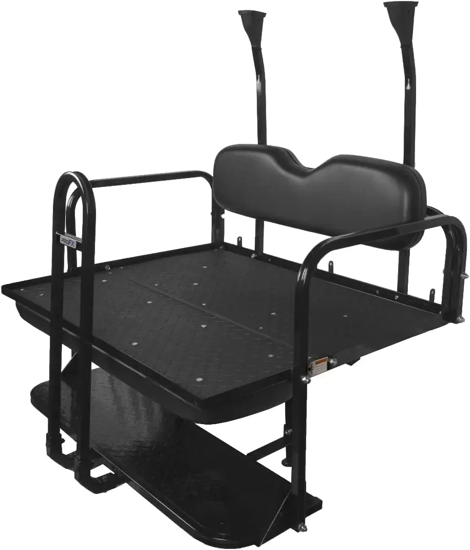 Golf Cart Rear Flip Seat Kit with Grab Bar for Club Car Precedent