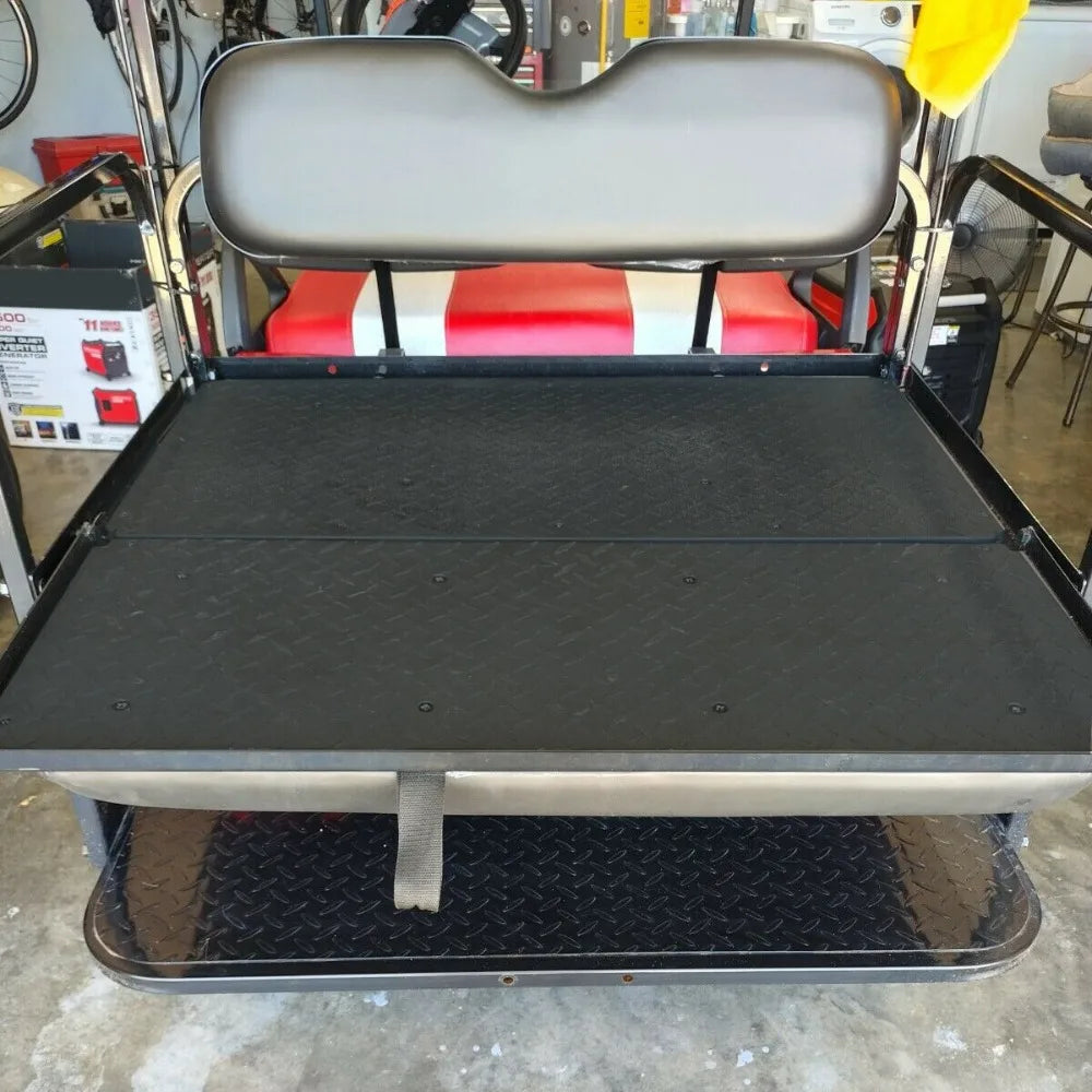 Golf Cart Flip Rear Seat Kit with Roof Supports