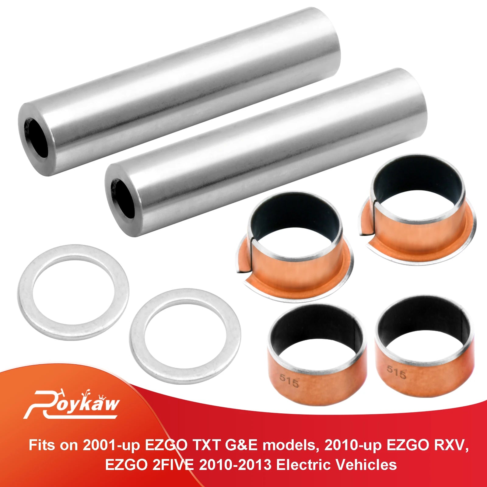 Golf Cart Bushing Spindle King Pin Tube Fit | EZGO TXT/RXV , Replaces #70648G01,70749G01, 70745G01