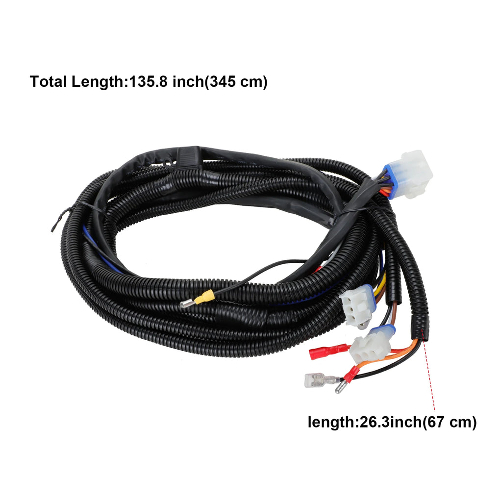 Golf Cart 12V Bucket Harness Compatible with Club Car Precedent 2008.5-Up Electric Models, Easy Plug & Play
