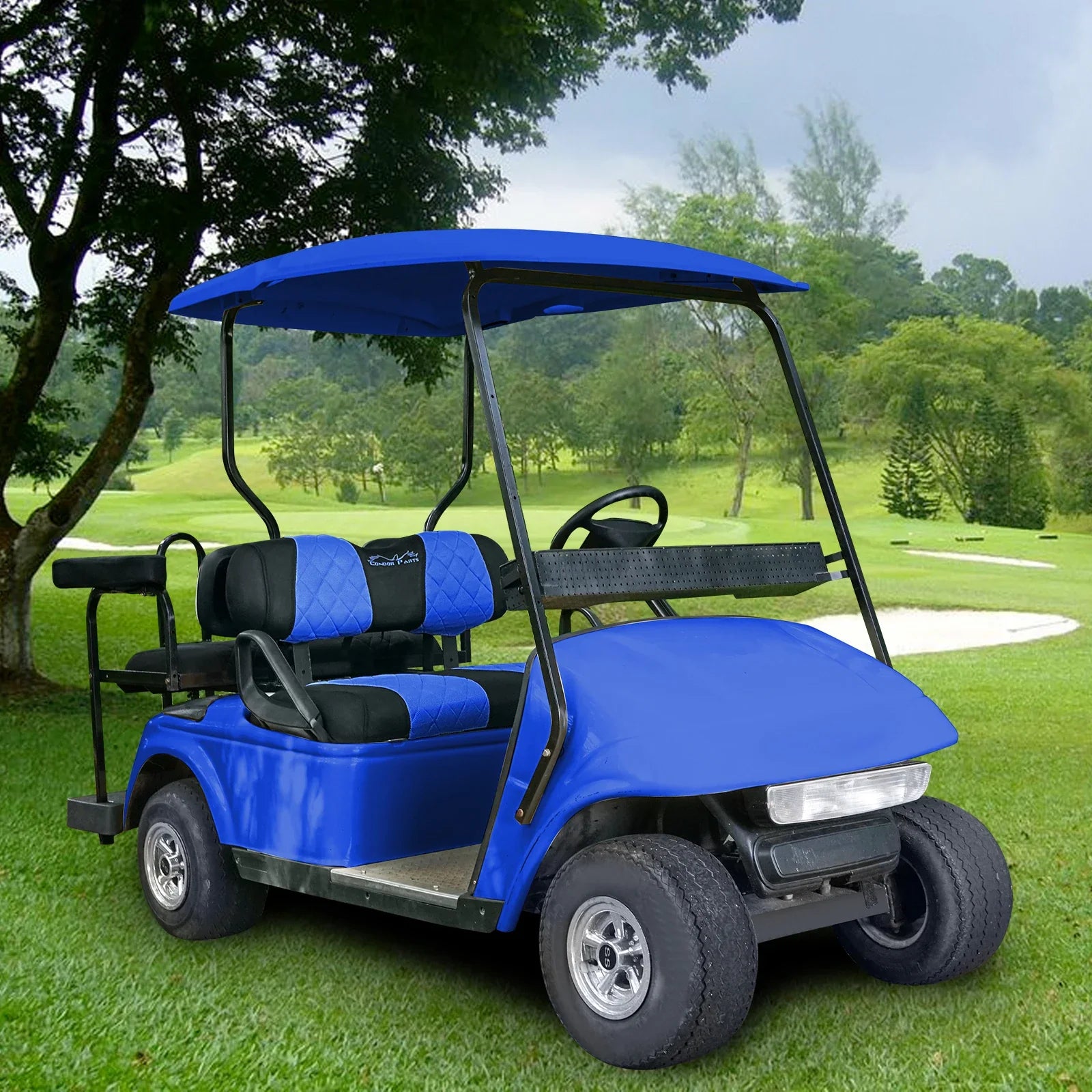 EZGO TXT & RXV Golf Cart Seat Covers – Diamond Design Breathable Mesh, Easy Install