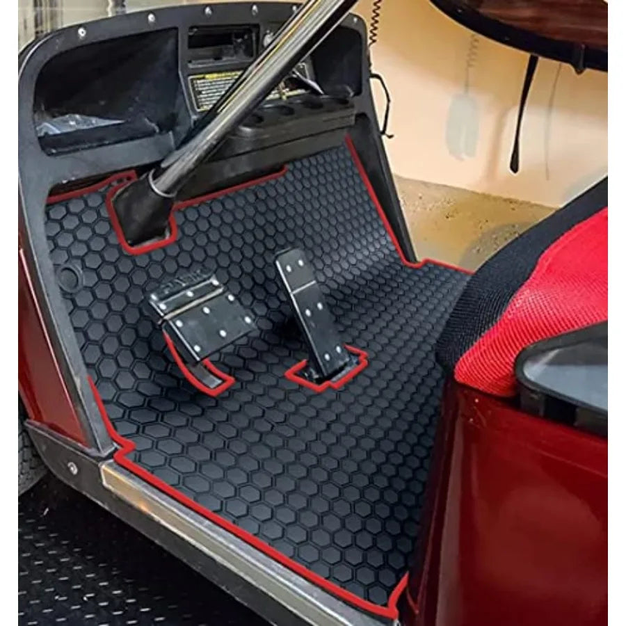 Golf Cart Floor Liner Mat Full Coverage Custom Fit for EZGO TXT 1994-2025,Express S4 (2012-2020) Cushman Workhorse EX1 (2020),