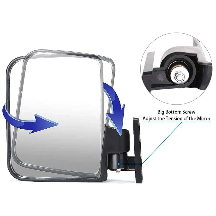 High Quality Adjustable Golf Cart Tractor Forklift Bulldozer Universal Magnetic Mounting Base Rear View Mirror