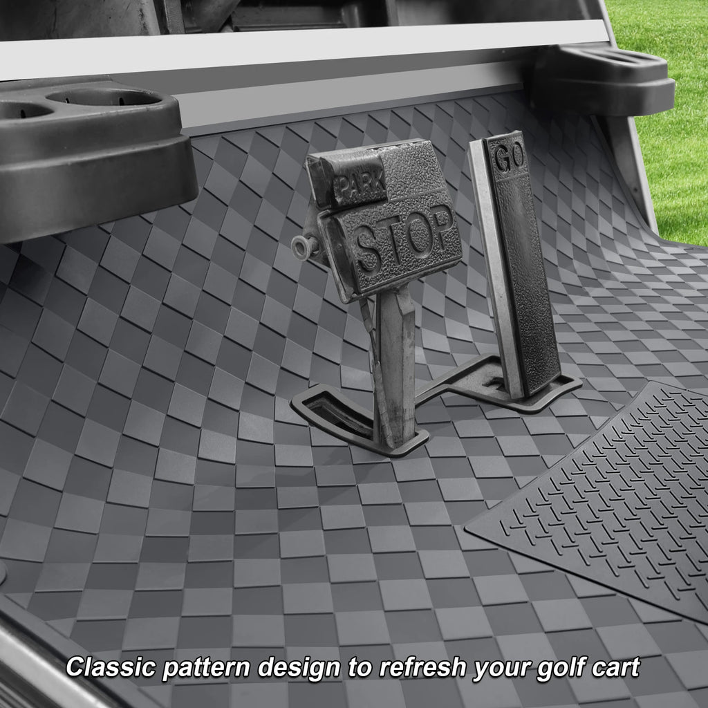 Golf Cart Mat Full Coverage Floor Liner | Club Car DS (1982-2013) & Villager (1982-2018), 8mm Thick Heavy-Duty Mat