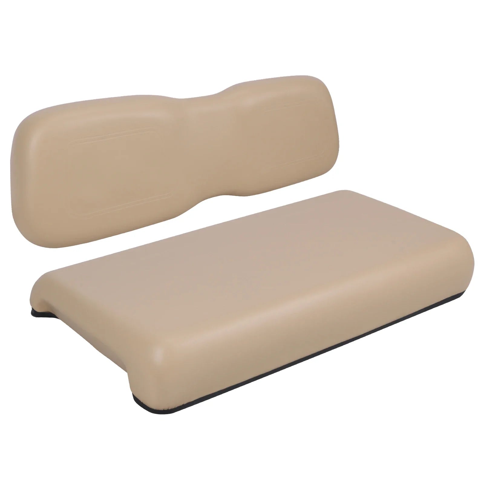 Club Car DS Front Seat Cushion Set – Beige PU Leather Replacement Kit (2000.5 & Up)
