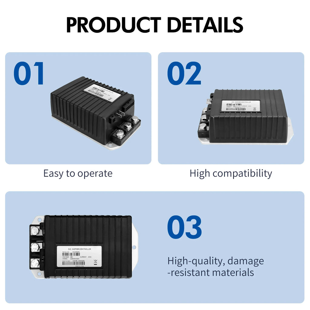 48V 250A Golf Cart Motor Controller for EZGO TXT & Express (2010+) – Curtis 1206HB-5201 / 612632
