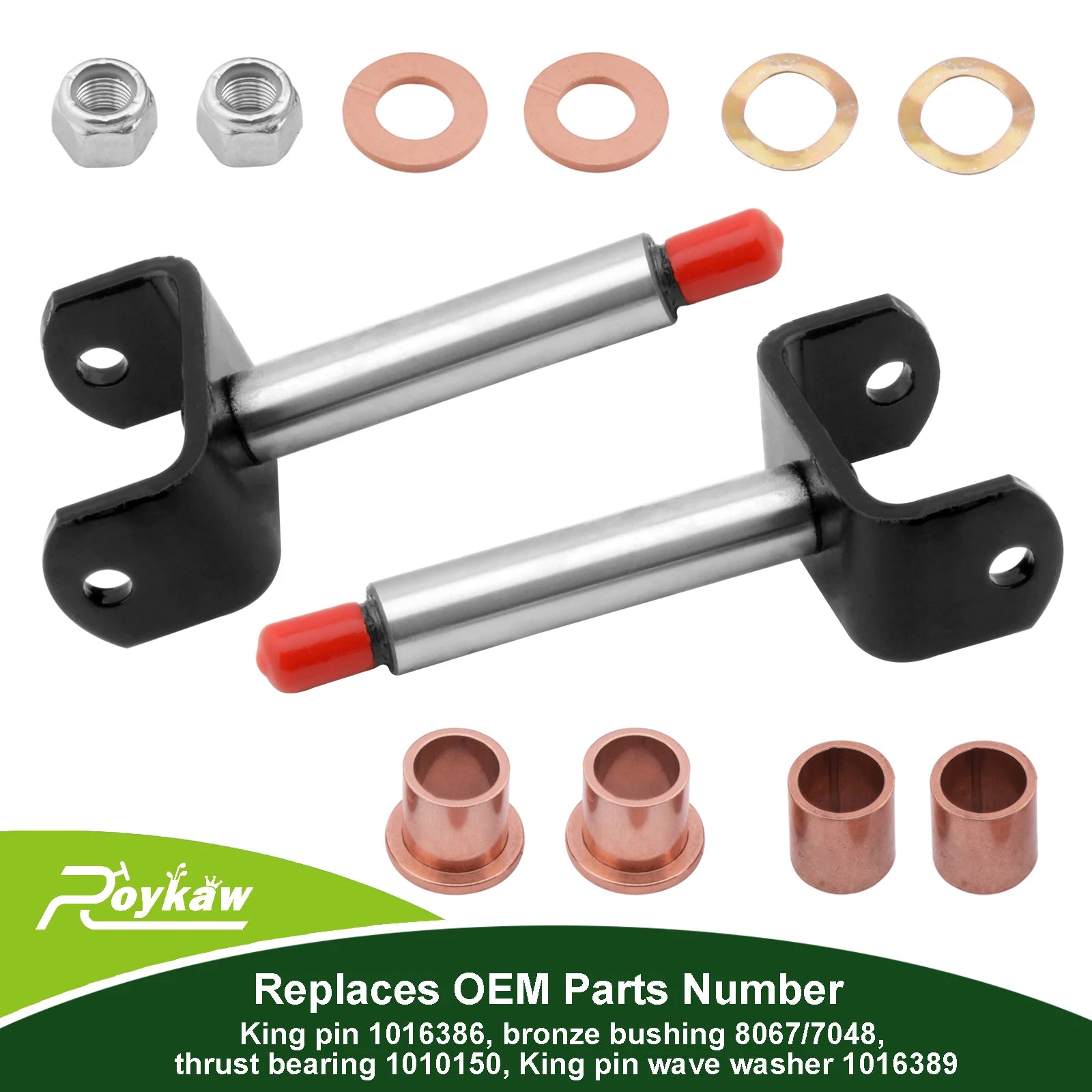 Golf Cart Kingpin Repair Kit | Club Car DS 1981-up Gas/Electric, Replaces # 1016386/ 1010150/ 1016389/ 8067/ 7048
