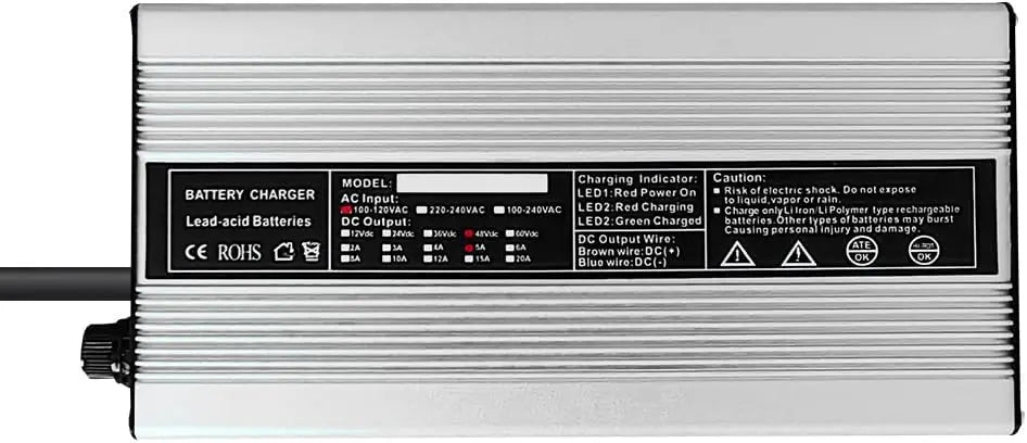 New 48 Volt 5 Amp for Club Car Golf Cart Battery Charger with 3 Pin Round Plug