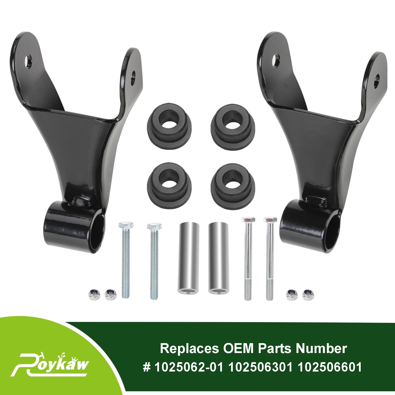 Club Car Rear Shackle with Bushing & Sleeves Kit | Precedent 2004-Up Gas & Electric Golf Cart Models