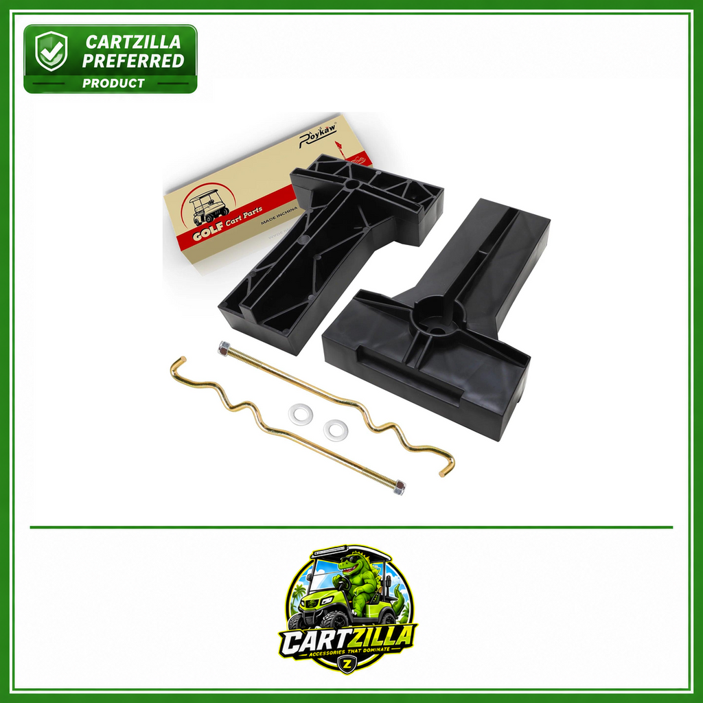 Golf Cart Battery Hold Down with Rods Kit | Club Car Precedent 2008.05-Up Electric Models