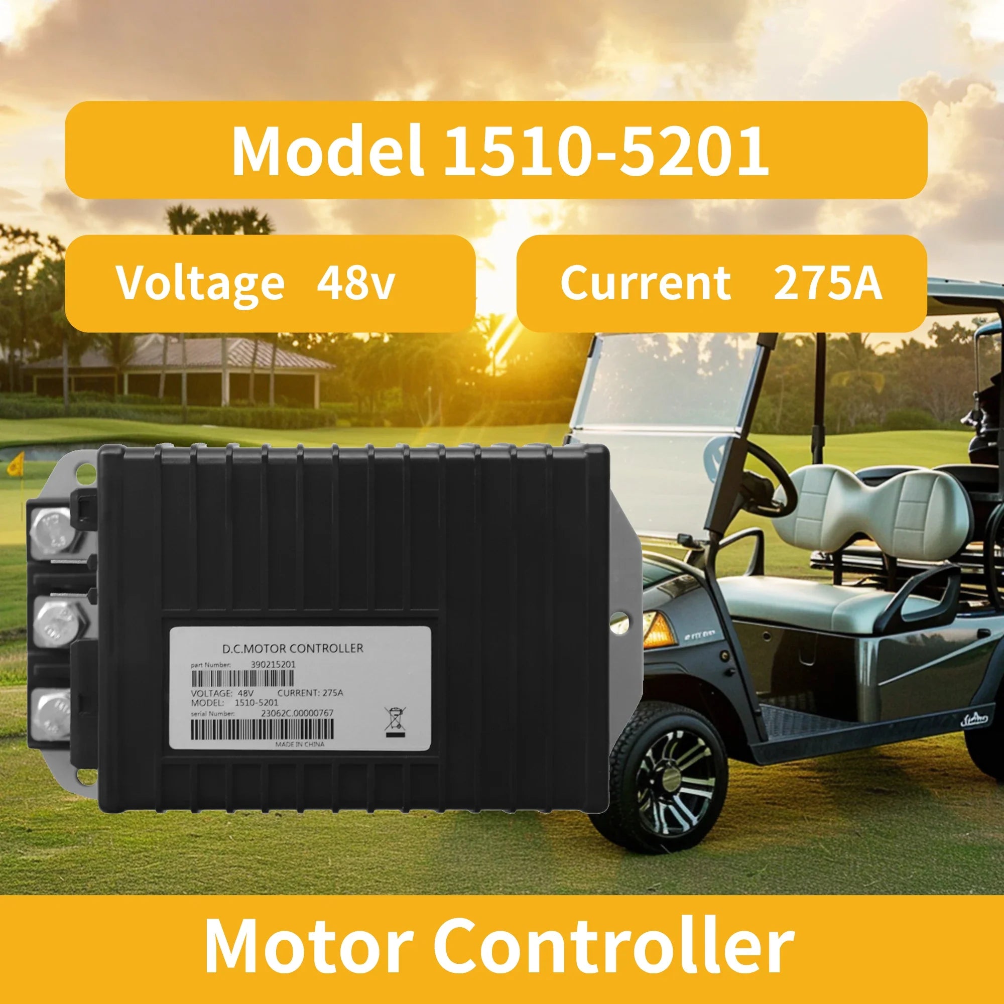 48V 250A Golf Cart Speed Controller for Club Car DS & Precedent (2000–2008) – Curtis 1510-5201