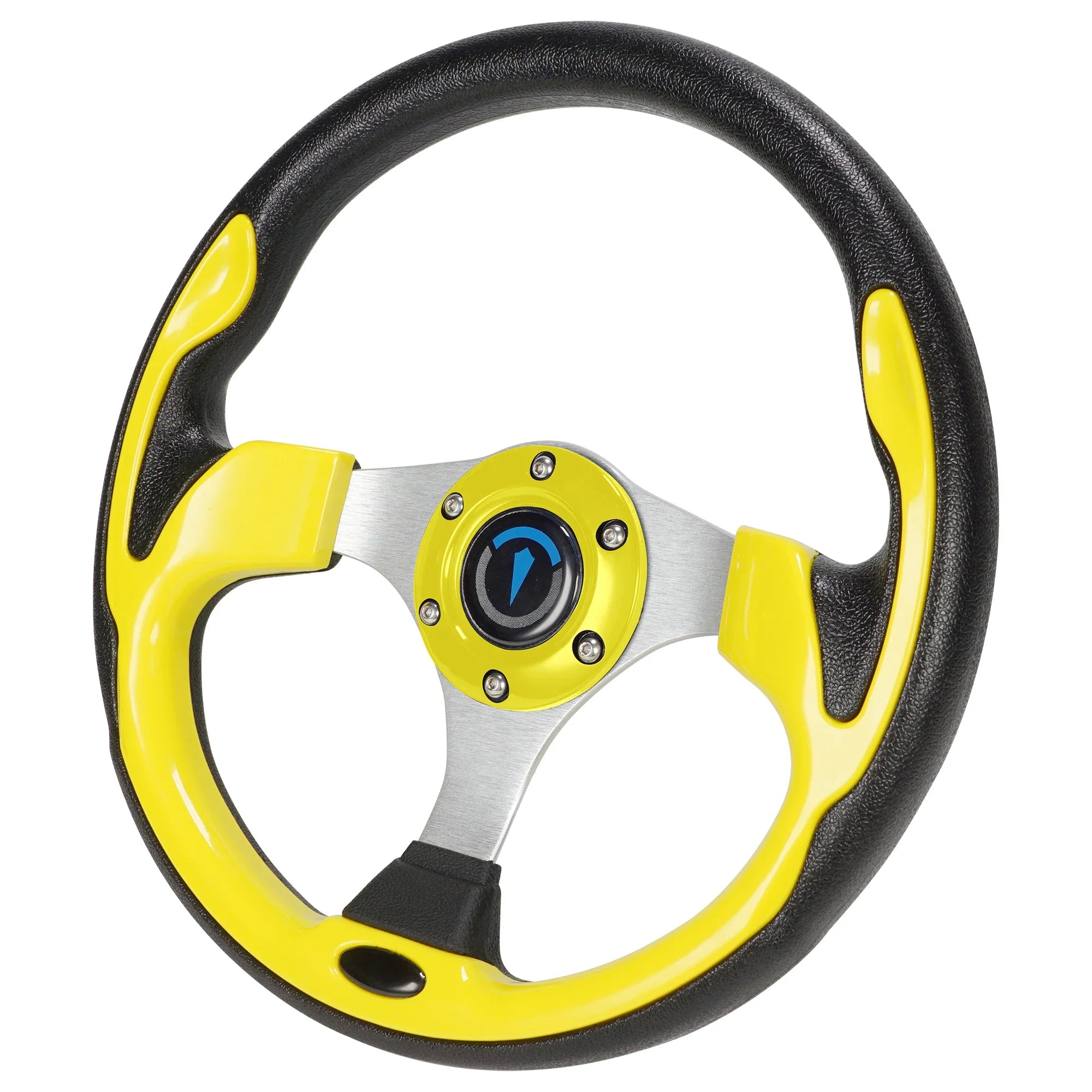 13 Inch 320mm Universal Golf Cart Steering Wheel – PU Leather, 5/6 Hole