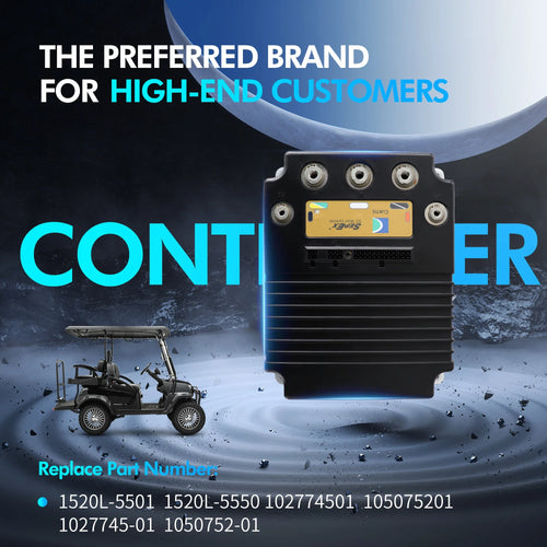 48V 500A Golf Cart Motor Controller for Club Car Carryall 500–900 & Transporter (2014+) – Curtis 1520L-5550