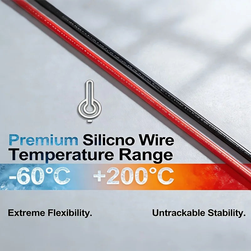 4AWG/6AWG Battery Cables with Screw Terminals, 18.5cm/7.3in Total Length, Copper Cable for Cars, Motorcycles, RVs,