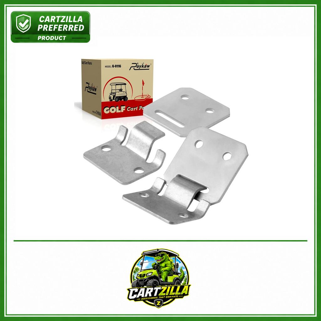 Golf Cart Club Car DS Seat Hinge Plate Male & Female Kit | Club Car DS 1979-up, Replaces OEM # 1012412, 1011652