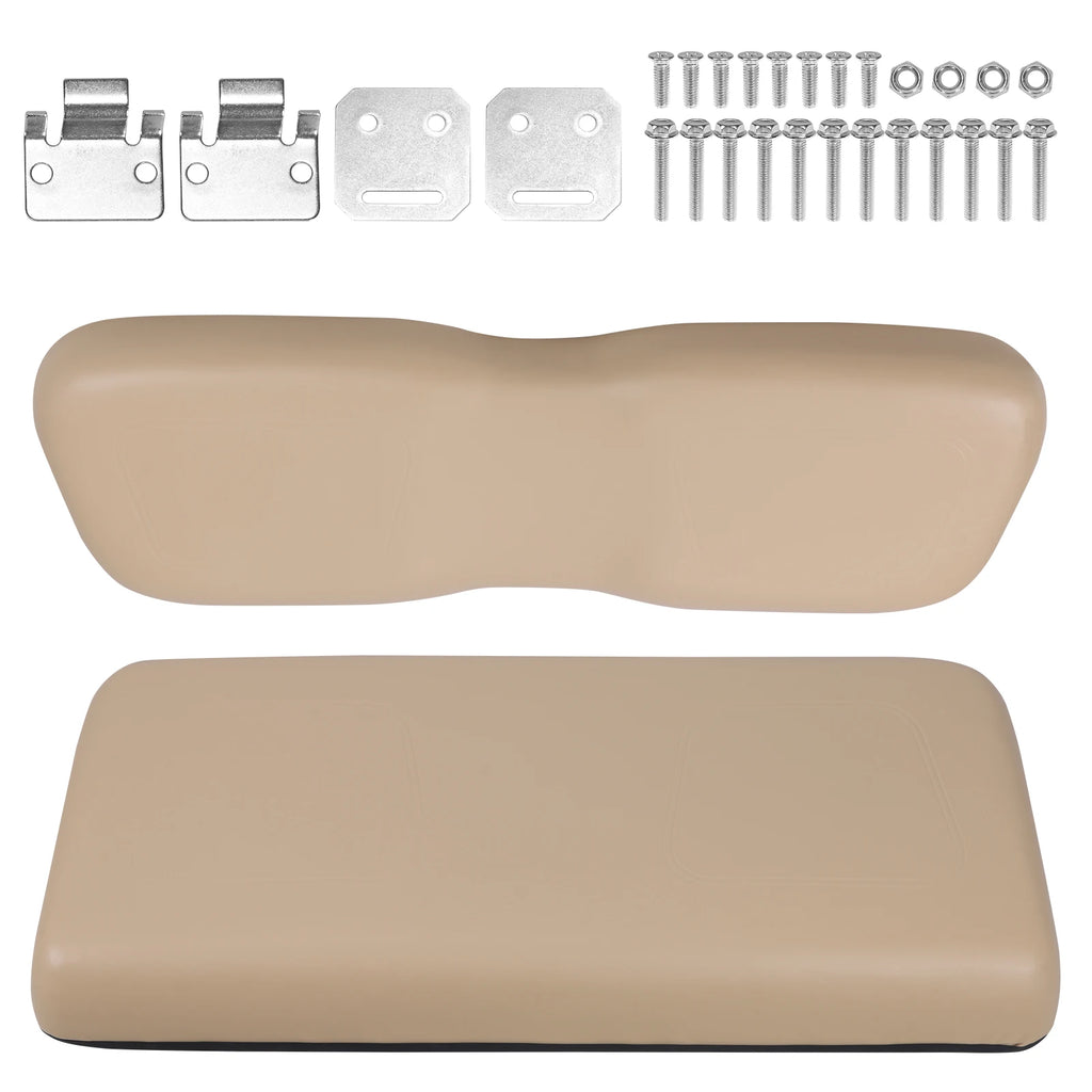 Club Car DS Front Seat Cushion Set – PU Leather Bottom & Backrest Replacement (2000.5 & Up)
