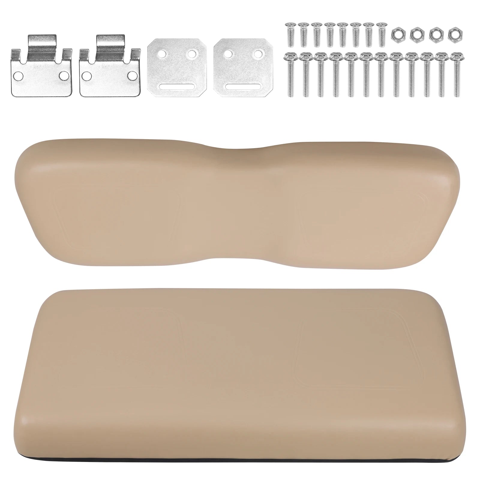 Club Car DS Front Seat Cushion Set – PU Leather Bottom & Backrest Replacement (2000.5 & Up)