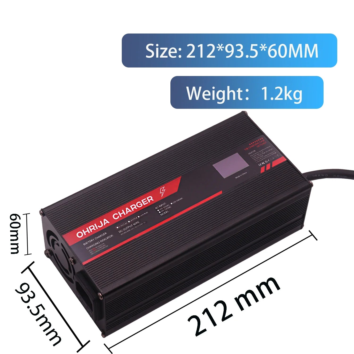 48V 15A Golf Cart Lead Acid Charger with Digital Display