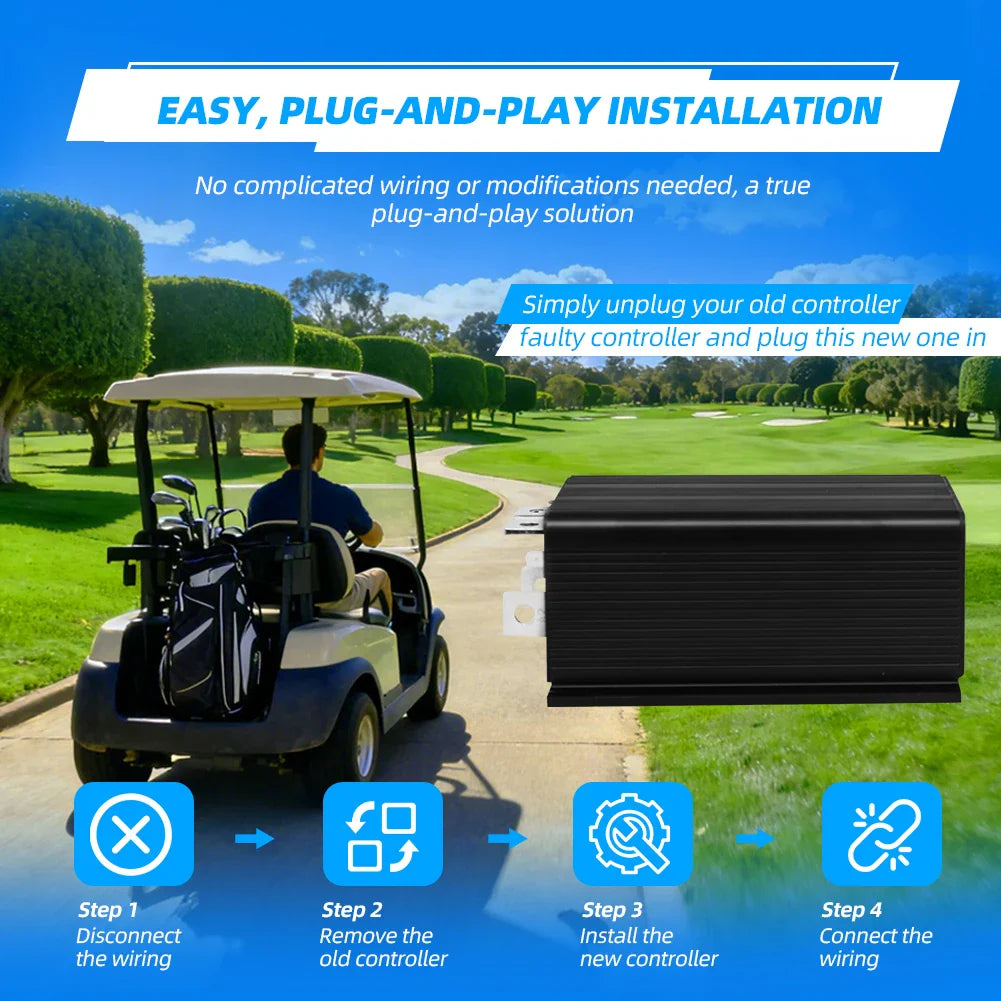 36V 400A ITS Motor Speed Controller 73060G01 for Curtis EZGO TXT Shuttle 1995-2004 Golf Cart 1205-117 - United States