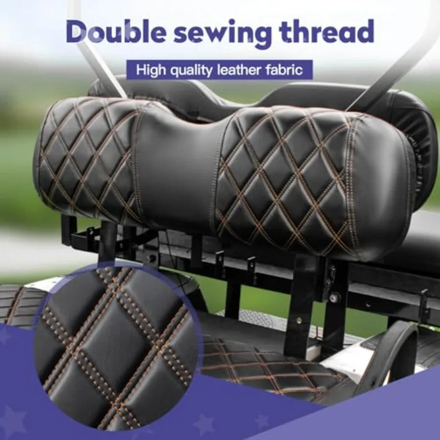 Golf Cart Diamond Seat Covers Kit for EZGO TXT (1994–2013) & EZGO RXV – Vinyl Front Seat Cushion