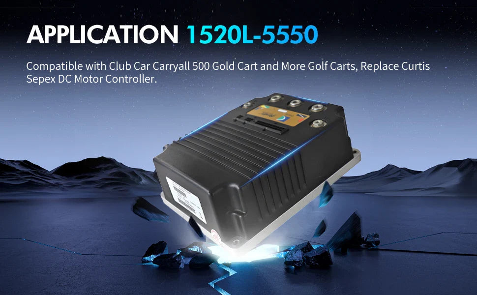 48V 500A Golf Cart Motor Controller for Club Car Carryall 500–900 & Transporter (2014+) – Curtis 1520L-5550