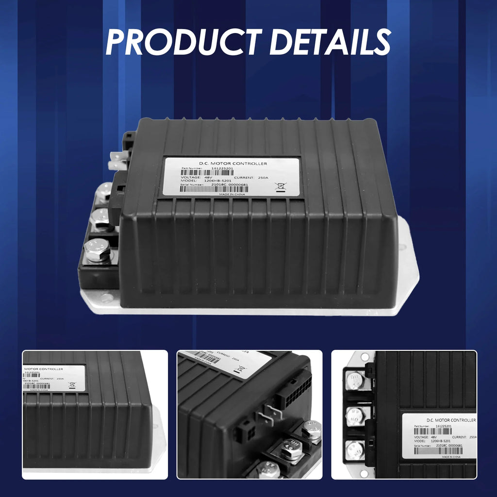 48V 250A Golf Cart Motor Controller for EZGO TXT, Cushman Hauler & Shuttle X4 (2010+) – Curtis 1206HB-5201