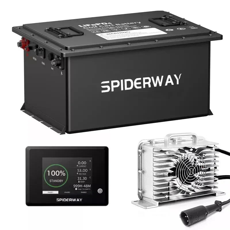 New 48V 105Ah Golf Cart LiFePO4 Lithium Battery with 25A Charger for EZGO Club Car Yamaha
