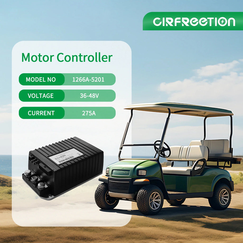 48V 275A DC Golf Cart Motor Controller for Club Car DS & Precedent (2000-2008) – Curtis 1266A-5201