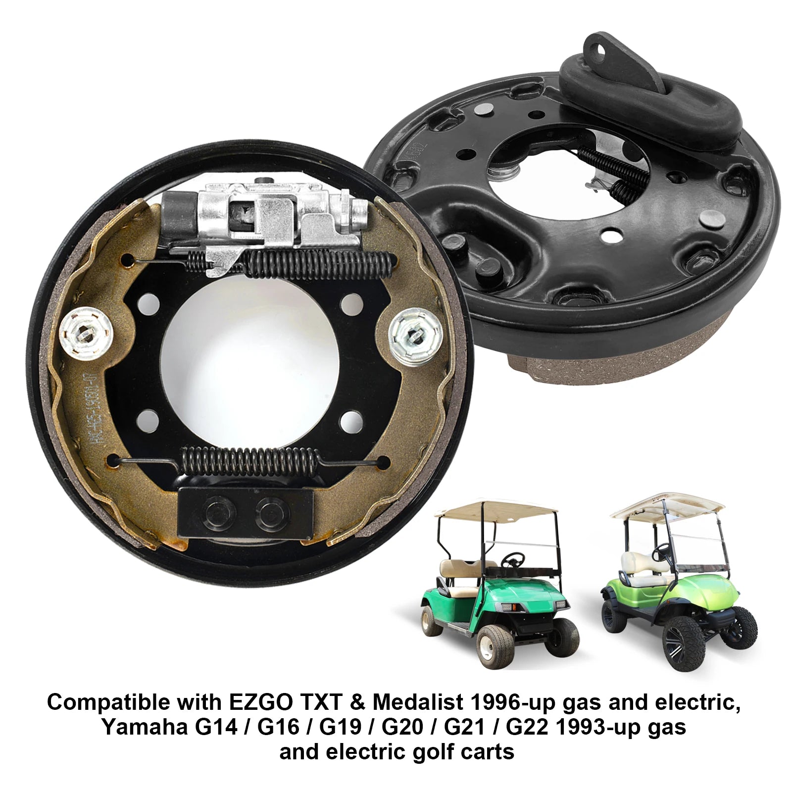 Golf Cart Brake Assembly Fit | EZGO TXT PDS & Yamaha G14-G22, Driver & Passenger Side, OEM #70998-G01, 70998-G02