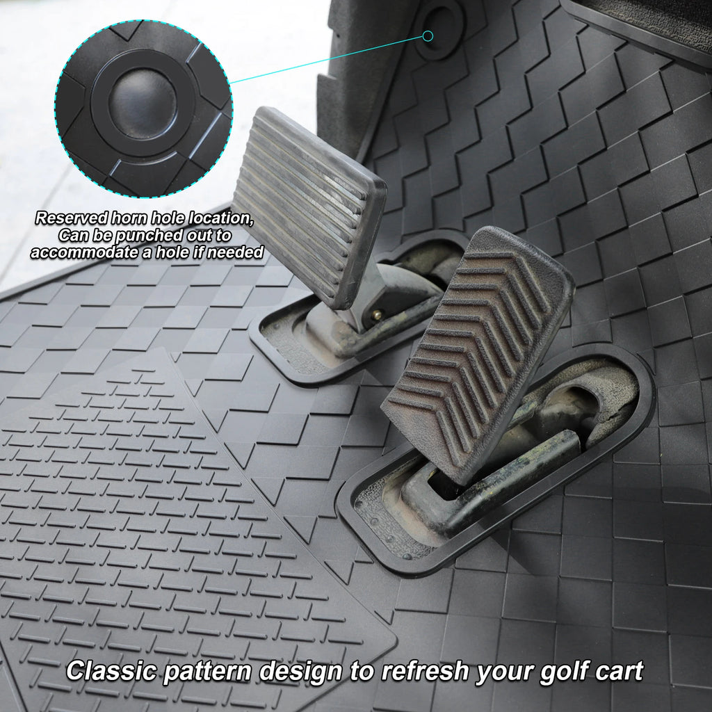 EZGO RXV Golf Cart Mat Full Coverage Floor Liner | EZGO RXV (2008-Up) & 2Five (2009-Up) Models, Non-Slip Designed
