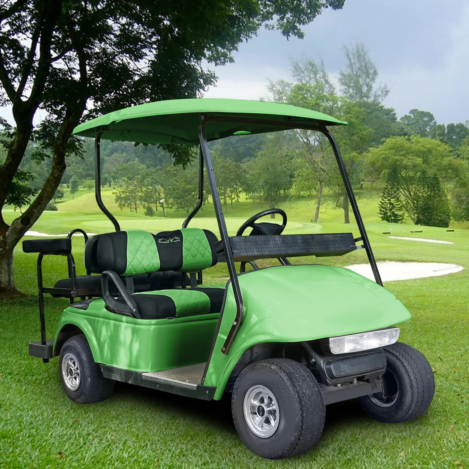 EZGO TXT & RXV Golf Cart Seat Covers – Diamond Design Breathable Mesh, Easy Install