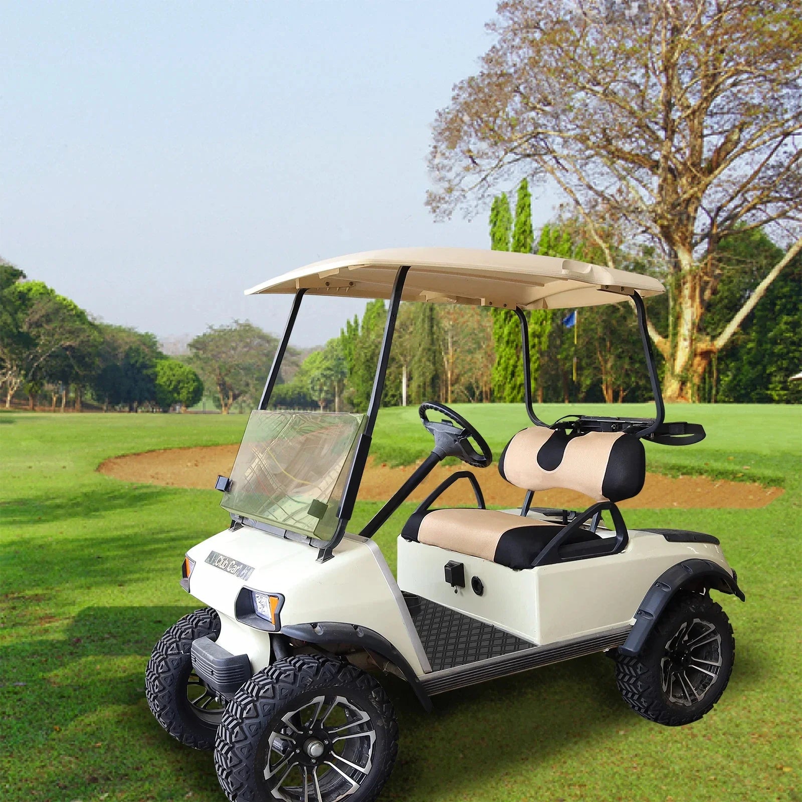 Golf Cart Seat Cover Set – Breathable Mesh Cushion Cover for Club Car, EZGO & Yamaha