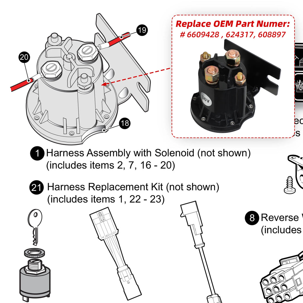 Solenoid | EZGO | 36V-Cartzilla Golf Cart Parts &amp; Accessories