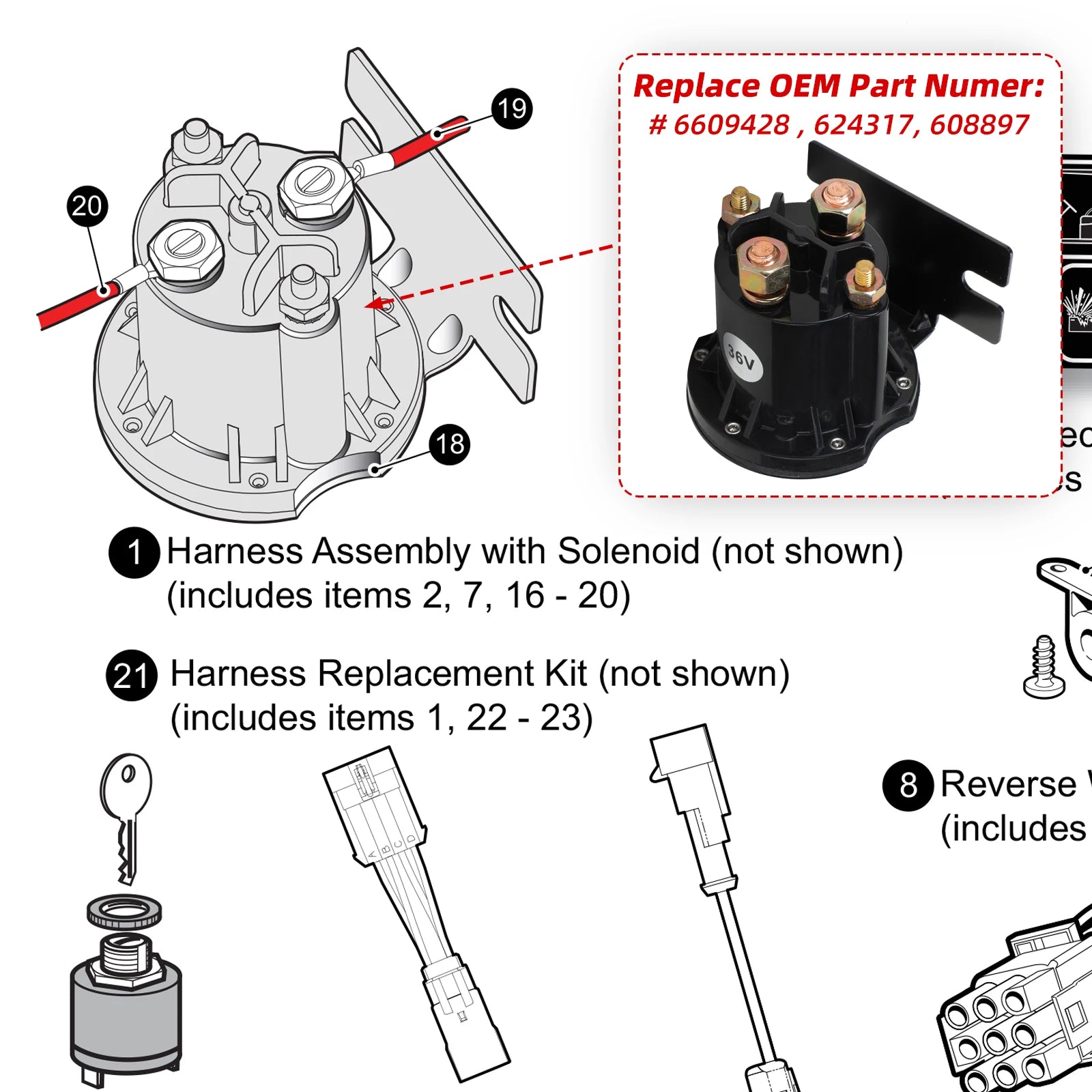 Solenoid | EZGO | 36V-Cartzilla Golf Cart Parts &amp; Accessories